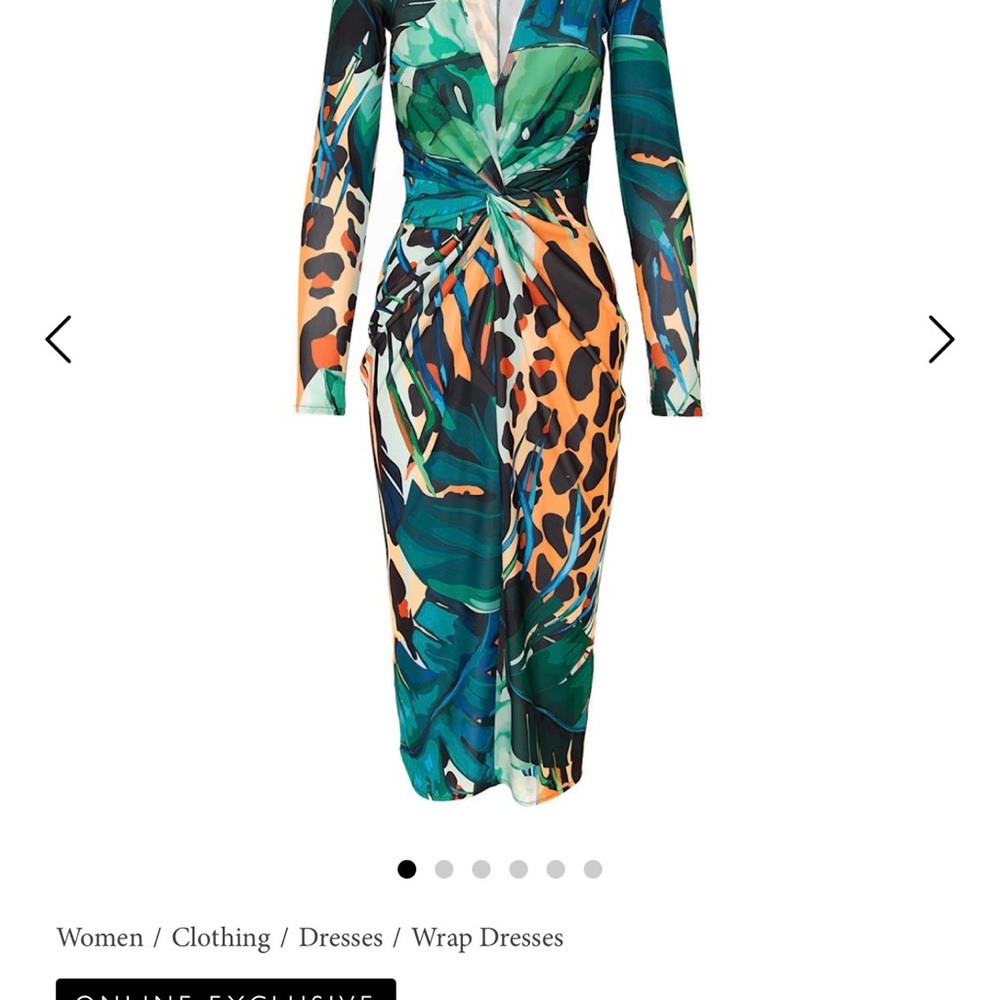 Mallorca- Tropical Print Twist- Dress - Picture 5 of 7